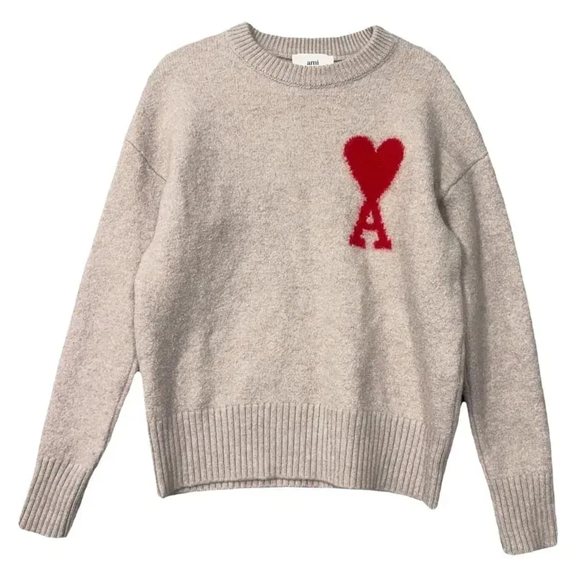 아미 베이지 빅하트 니트 S 상품이미지1