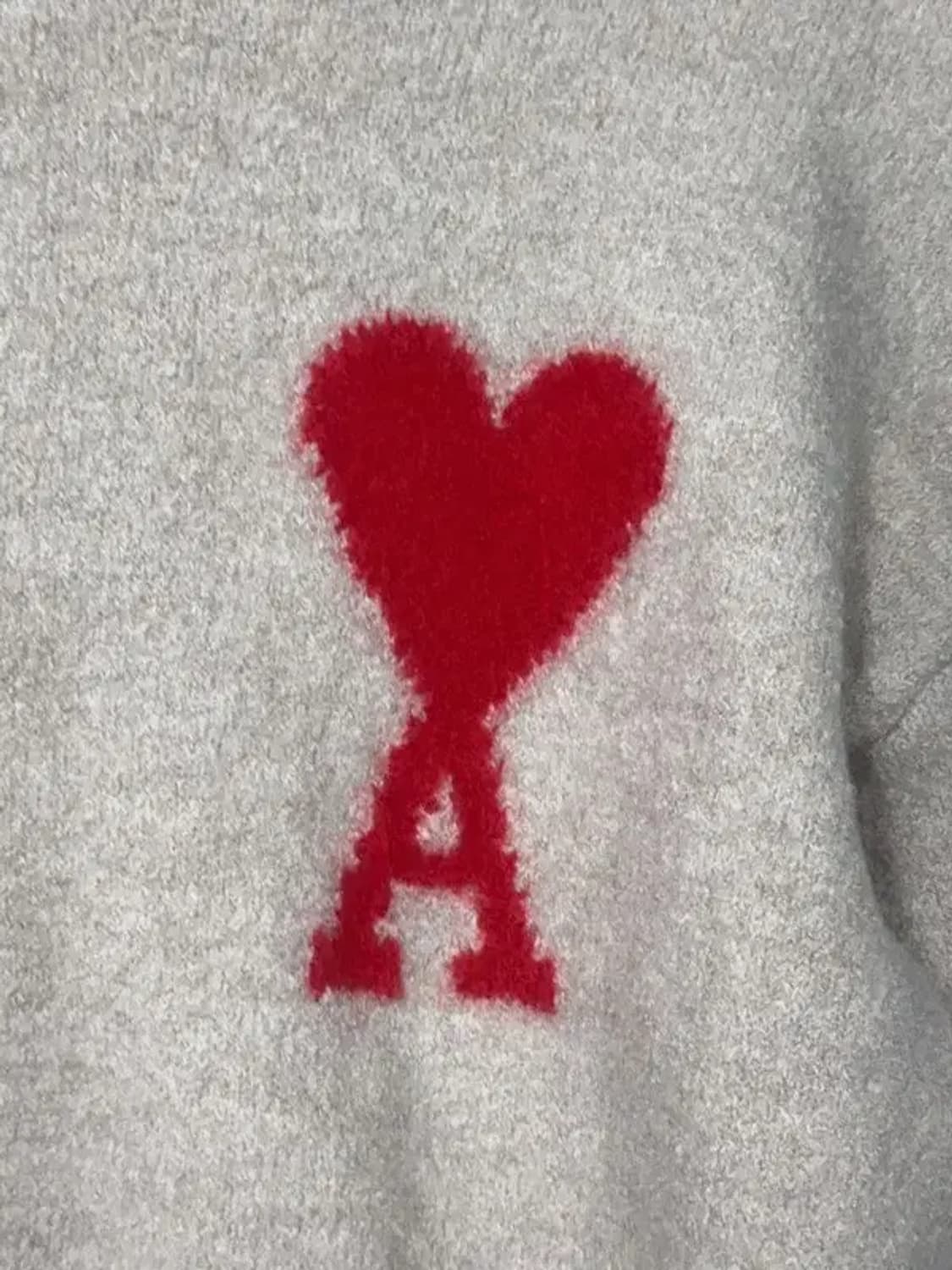 아미 베이지 빅하트 니트 S 상품이미지6