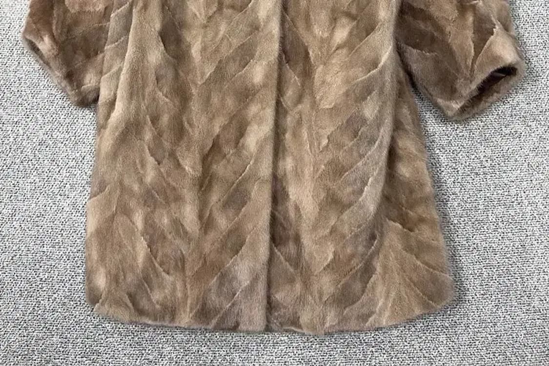 모조에스핀 베이지 램스킨 양가죽 100% 밍크 코트 85-91-164 상품이미지4