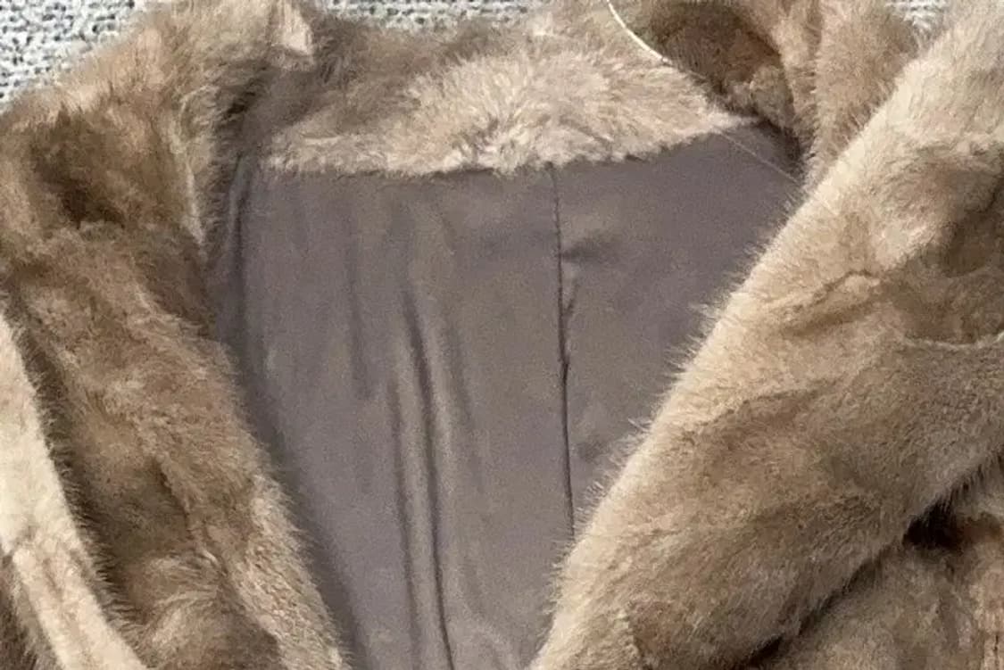 모조에스핀 베이지 램스킨 양가죽 100% 밍크 코트 85-91-164 상품이미지5