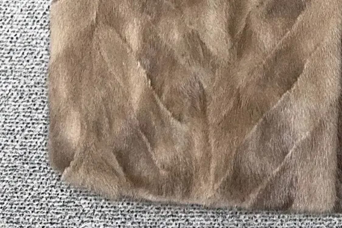 모조에스핀 베이지 램스킨 양가죽 100% 밍크 코트 85-91-164 상품이미지6