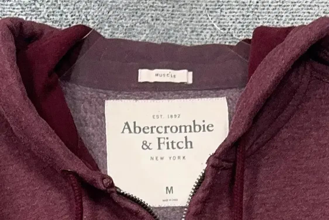 아베크롬비 자수 Y2K 하드 코튼 후드 집업 M 상품이미지5