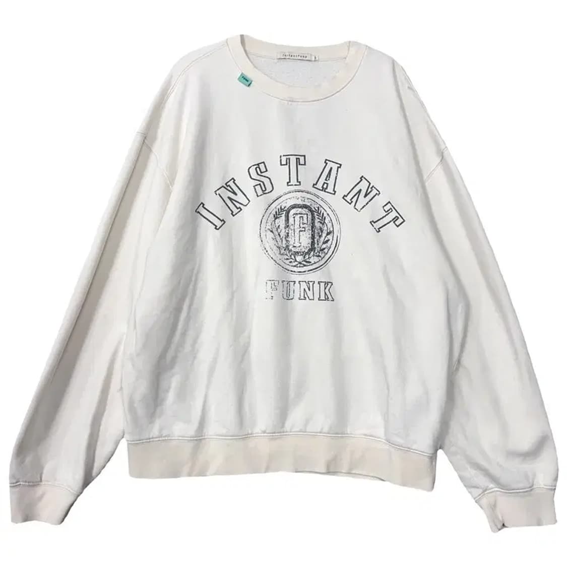 인스턴트 펑크 프린팅 화이트 맨투맨 3 상품이미지1