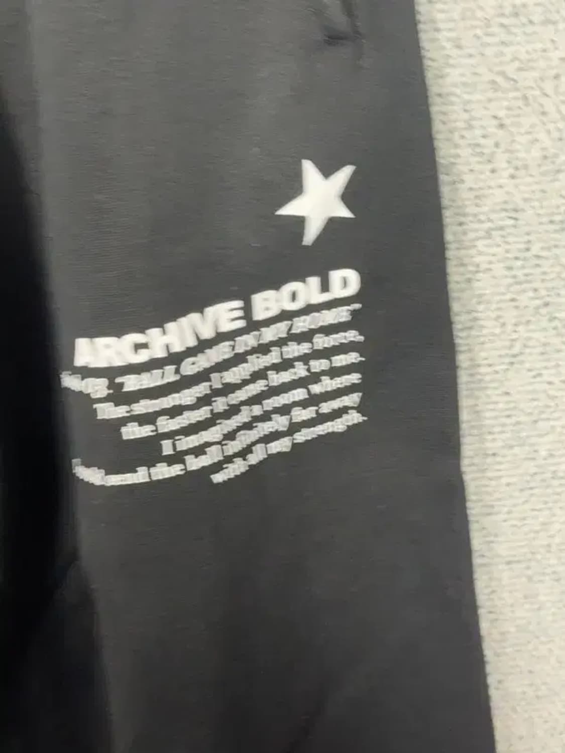 아카이브 볼드 프린팅 블랙 운동바지 M 상품이미지7