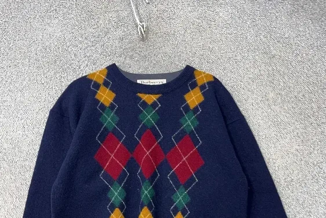 버버리 아가일 패턴 울 니트 100 상품이미지3