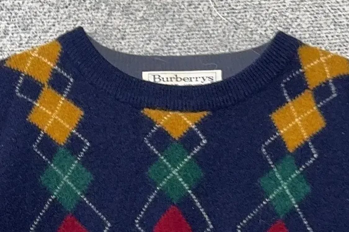 버버리 아가일 패턴 울 니트 100 상품이미지5