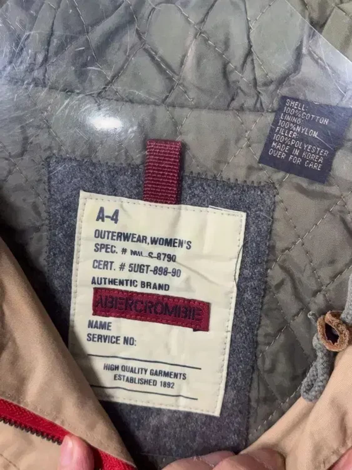 아베크롬비 연브라운 야상 점퍼 코트 S 상품이미지7