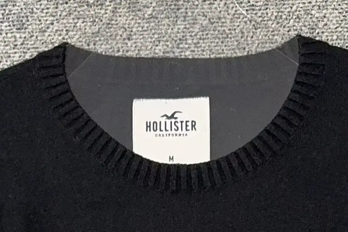 홀리스터 블랙 로고 코튼 니트 M 상품이미지5