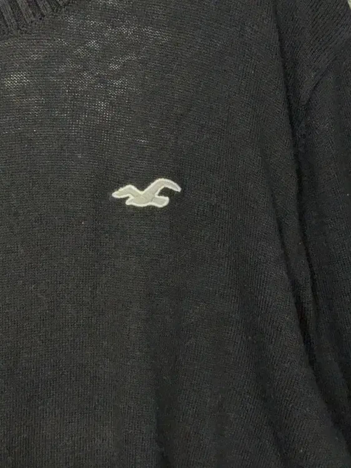 홀리스터 블랙 로고 코튼 니트 M 상품이미지6