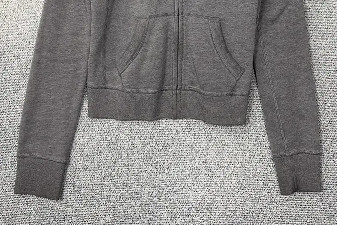 홀리스터 Y2K 자수 로고 그레이 후드 집업 S 상품이미지4