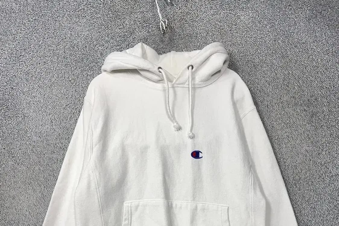 챔피온 화이트 리버스 위브 스웻셔츠 SMALL 상품이미지3