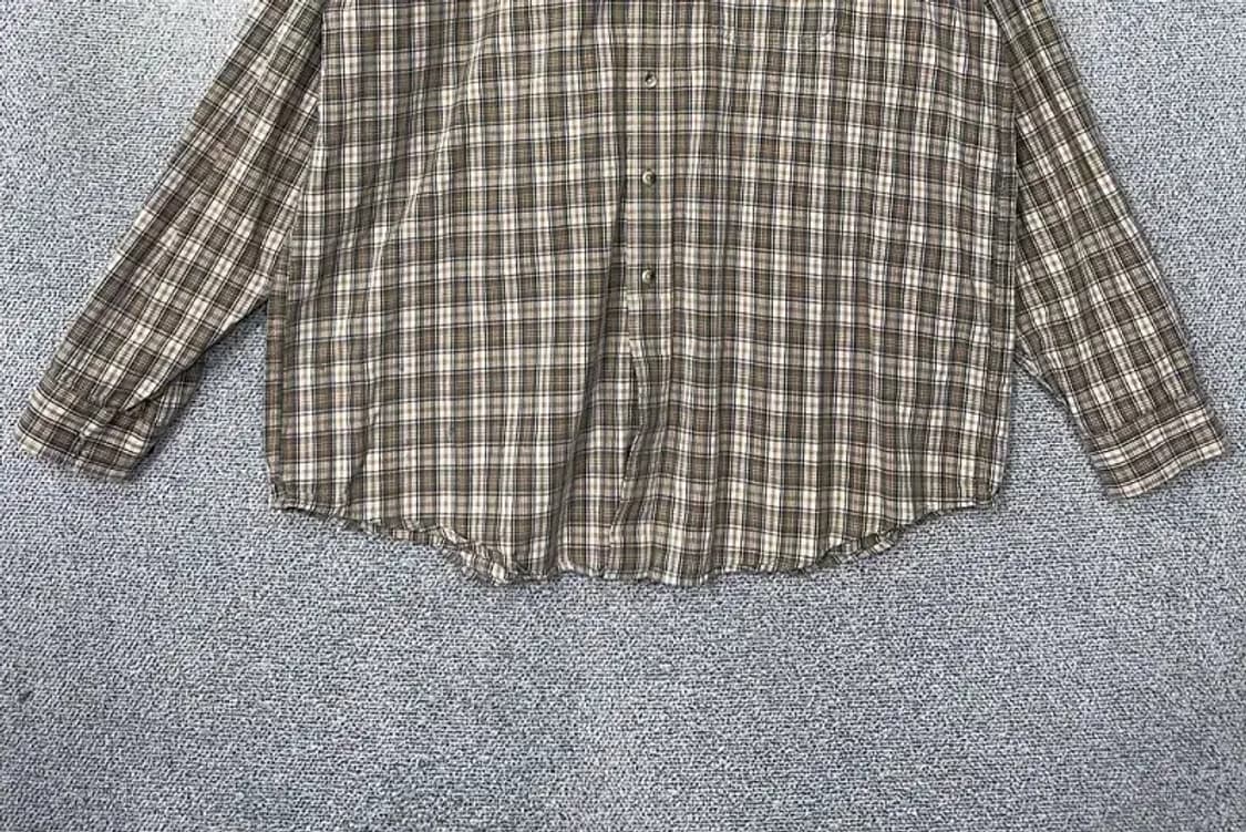 엘엘빈 체크 베이지 셔츠 XL 상품이미지4