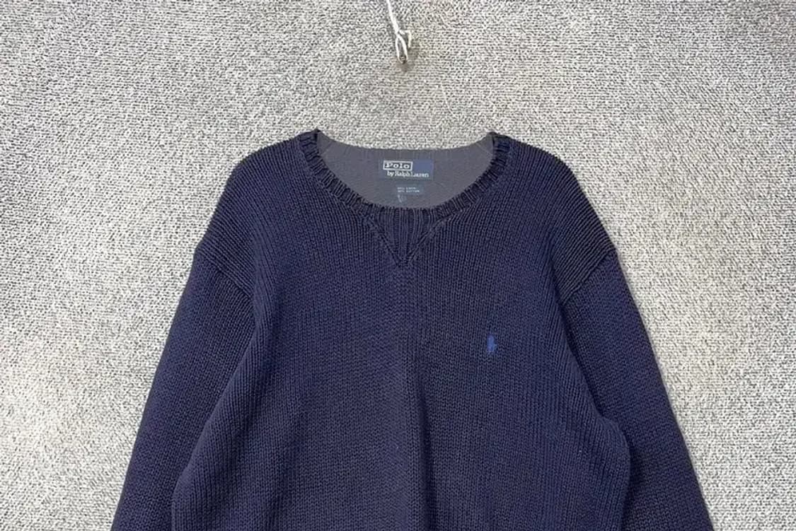 폴로 두산 네이비 캐주얼 니트 L 상품이미지3