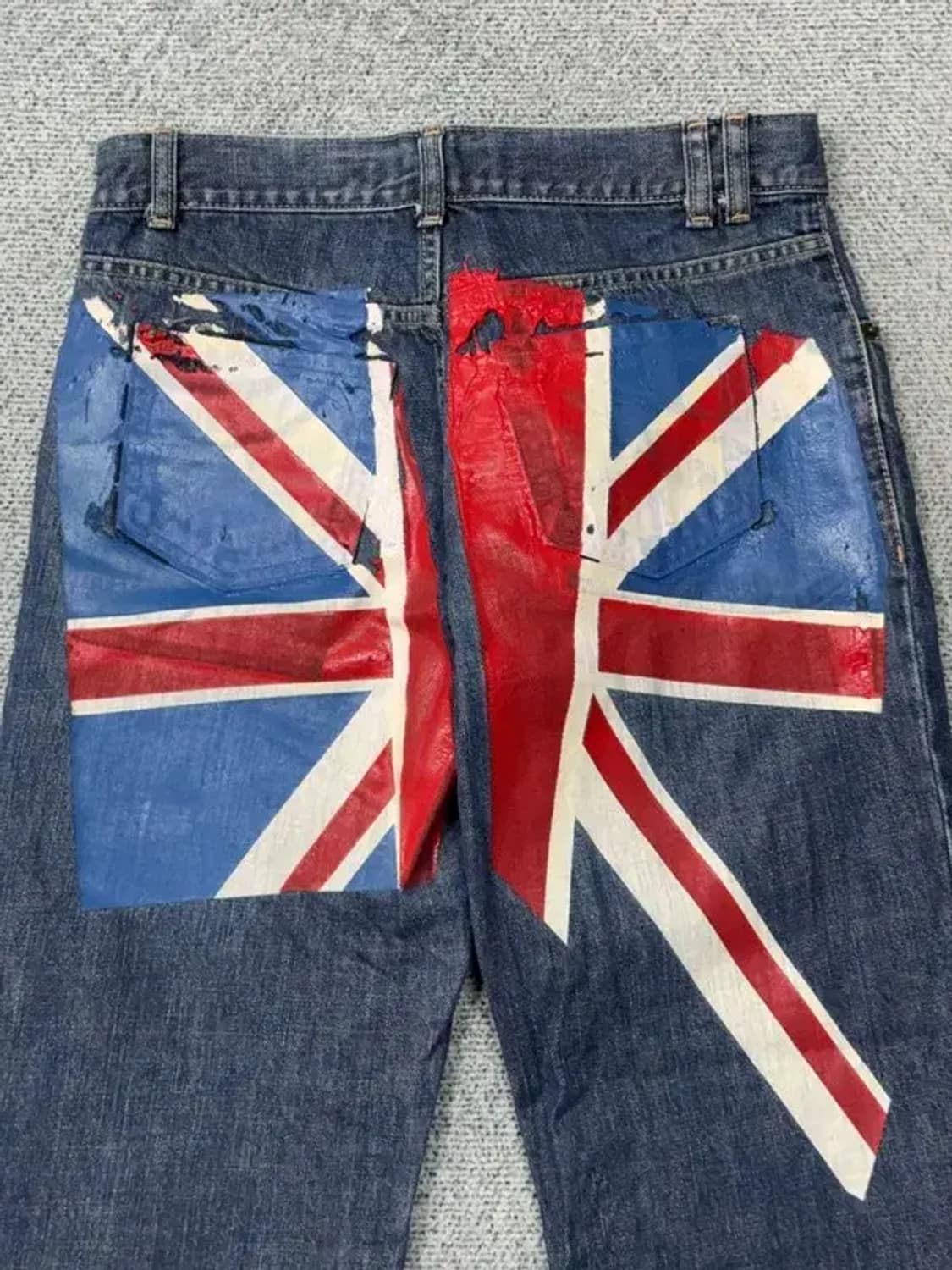 ASK Y2K 성조기 백프린팅 데님 팬츠 30 상품이미지7