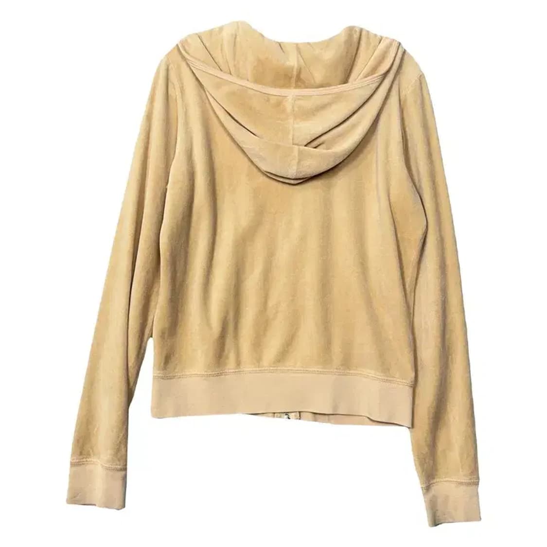 쥬시 꾸뛰르 베이지 벨벳 Y2K 후드 집업 L 상품이미지2