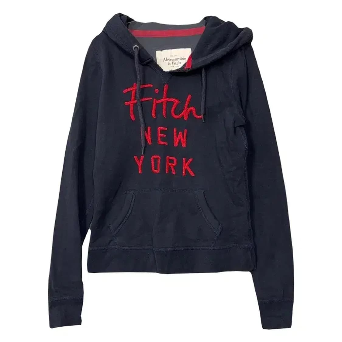 아베크롬비 자수 로고 Y2K 네이비 후드티 S 상품이미지1