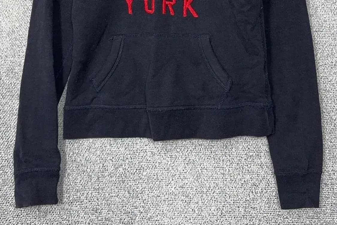 아베크롬비 자수 로고 Y2K 네이비 후드티 S 상품이미지4