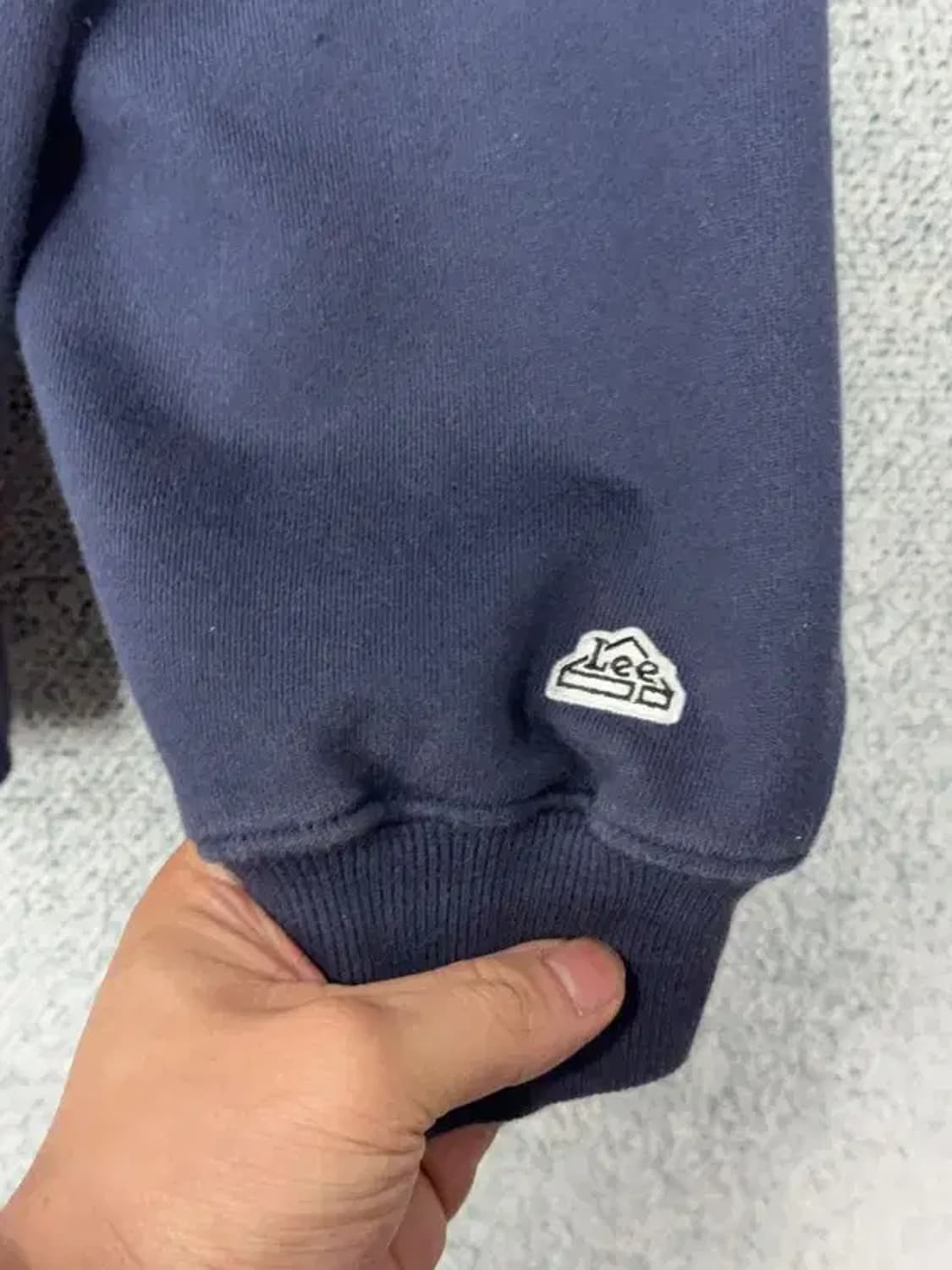 리 프린팅 네이비 후드티 S 상품이미지6