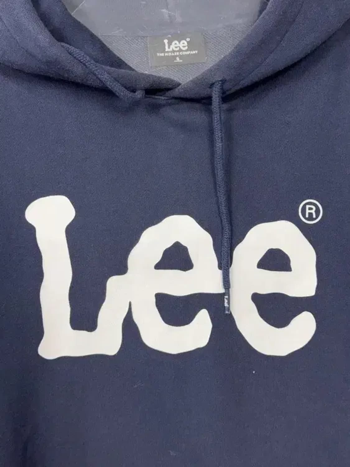 리 프린팅 네이비 후드티 S 상품이미지7