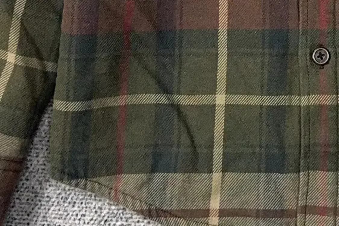 티니위니 체크 카키 베어 로고 점퍼 셔츠 L 상품이미지5