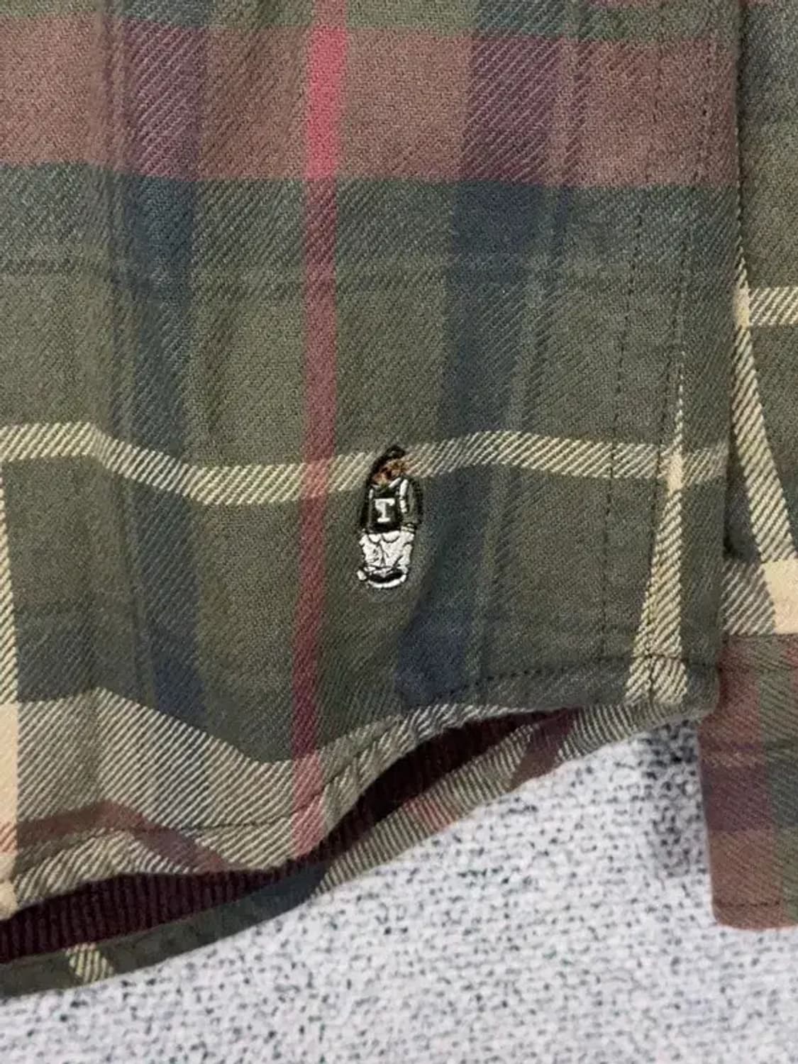티니위니 체크 카키 베어 로고 점퍼 셔츠 L 상품이미지6