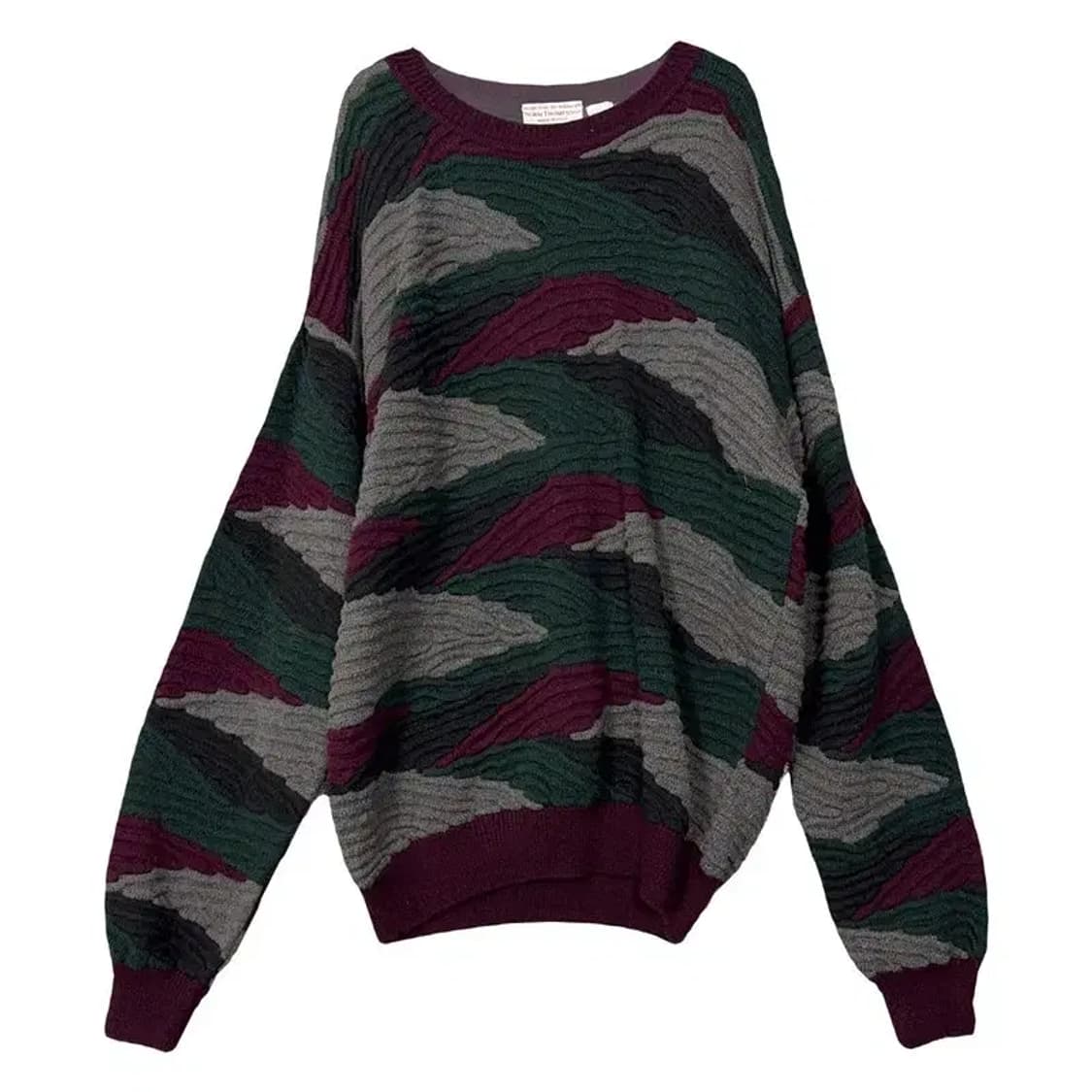 이태리 빈티지 패턴 오버 사이즈 울 니트 L 상품이미지1