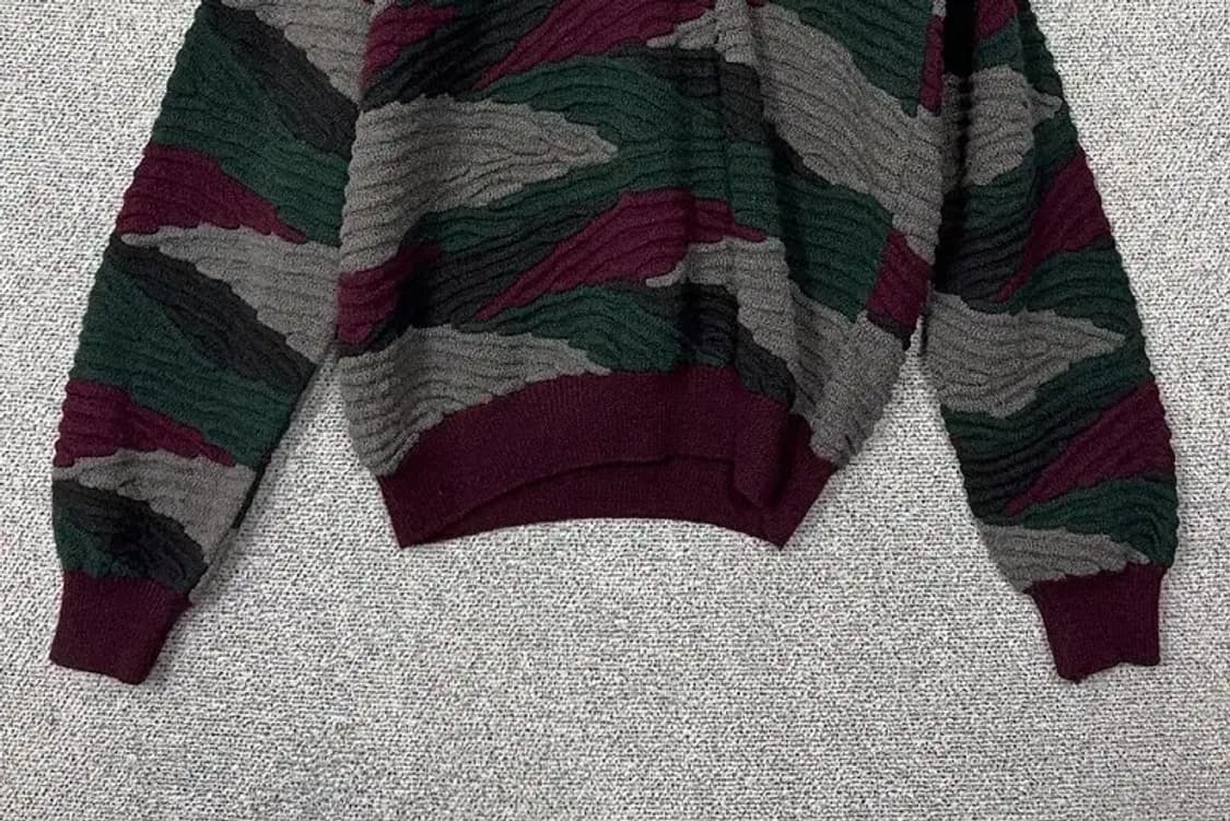 이태리 빈티지 패턴 오버 사이즈 울 니트 L 상품이미지4