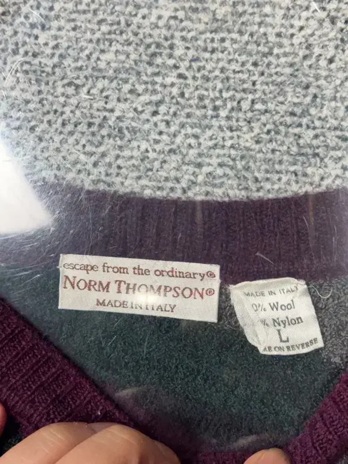 이태리 빈티지 패턴 오버 사이즈 울 니트 L 상품이미지5