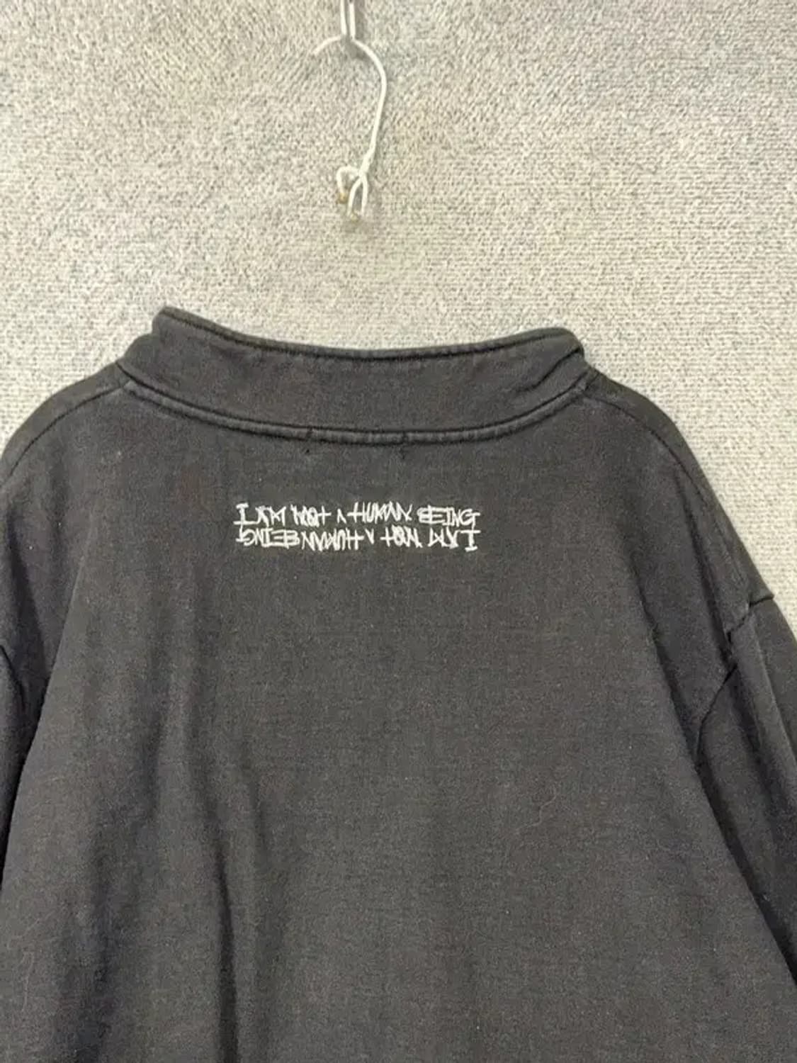 아임낫어휴먼비잉 프린팅 블랙 맨투맨 X-LARGE 상품이미지8