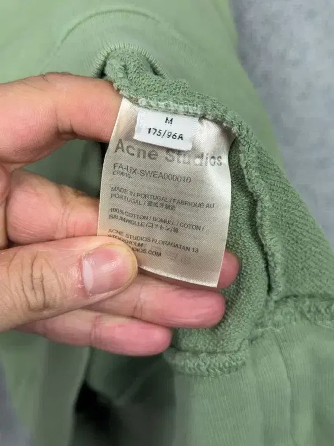 아크네 라이트 그린 로고 스웻셔츠 M 상품이미지8