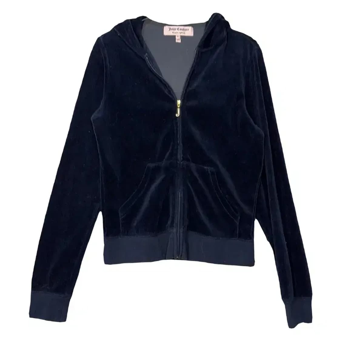 쥬시 꾸뛰르 벨벳 Y2K 네이비 후드 집업 S 상품이미지2