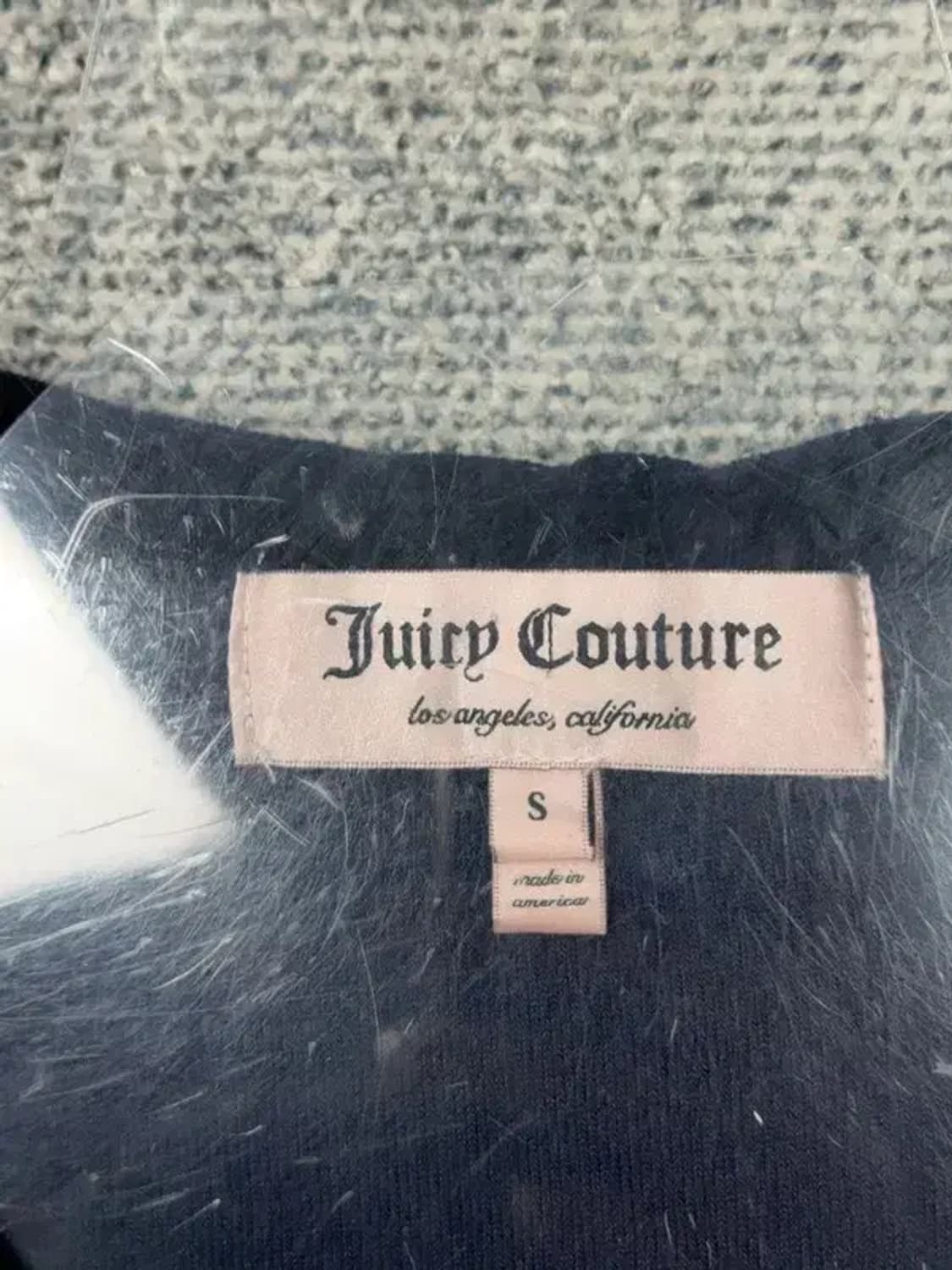 쥬시 꾸뛰르 벨벳 Y2K 네이비 후드 집업 S 상품이미지7