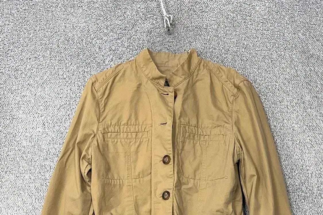 폴로 베이지 Y2K 빈티지 버튼 코튼 자켓 S 상품이미지3
