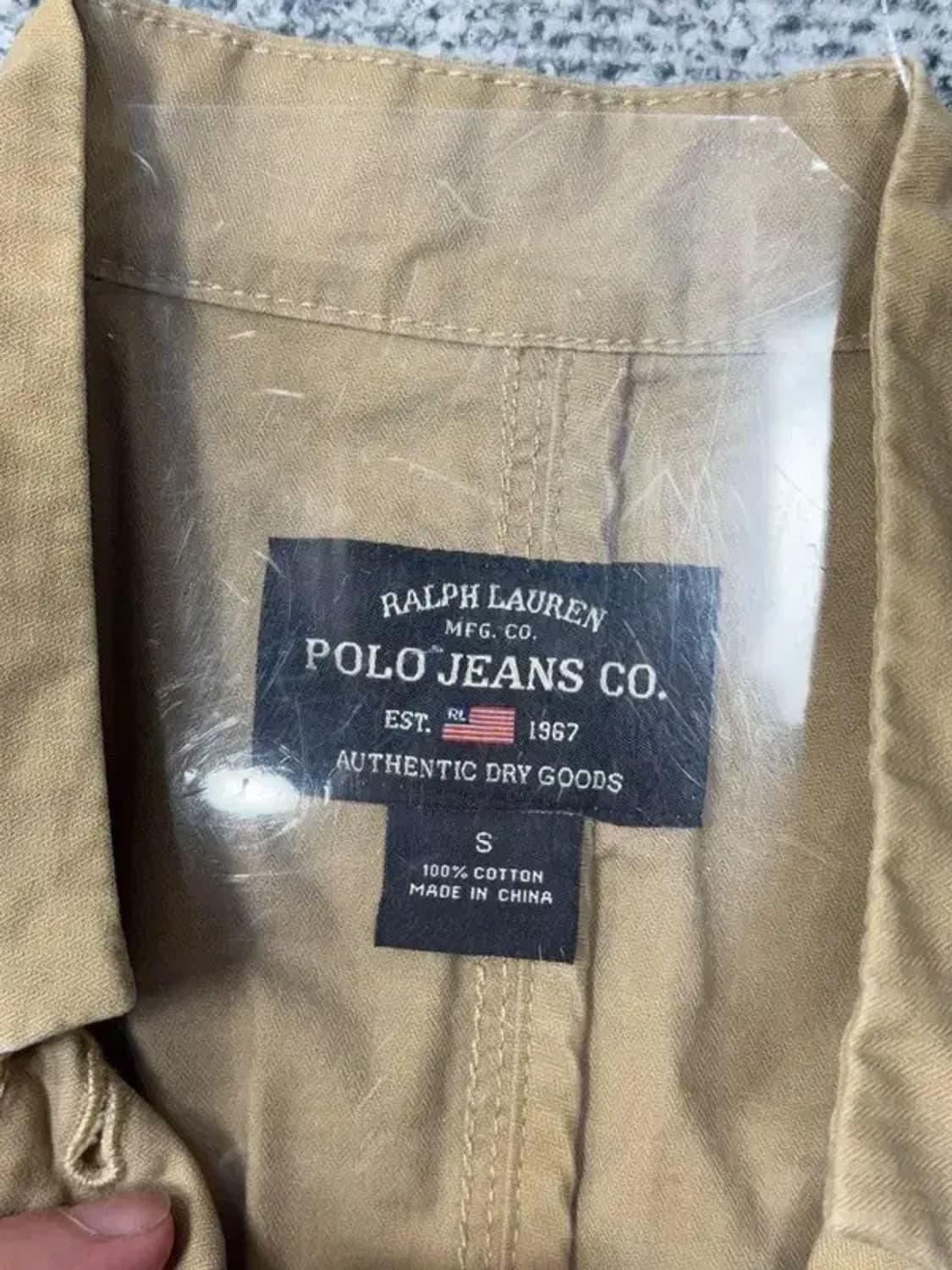 폴로 베이지 Y2K 빈티지 버튼 코튼 자켓 S 상품이미지5