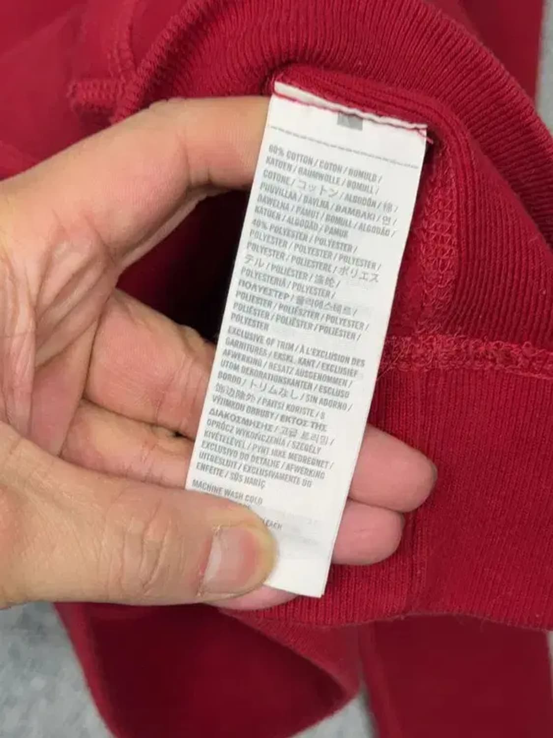 아베크롬비 자수 로고 Y2K 레드 후드티 S 상품이미지7