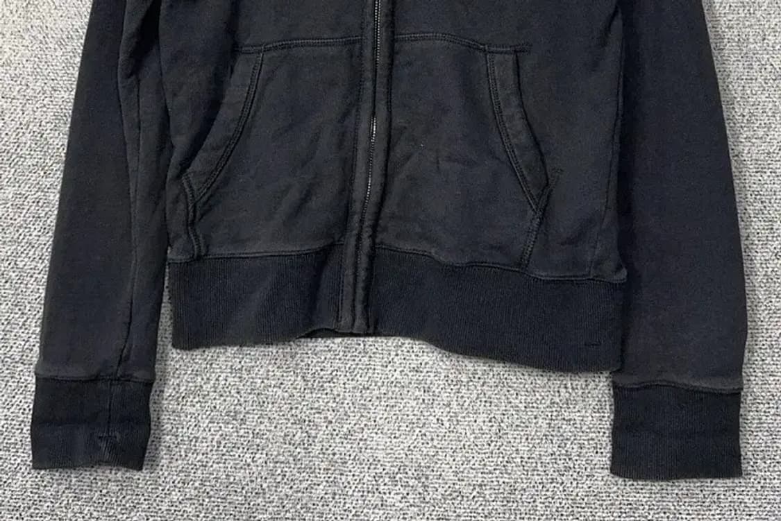 후아유 자수 로고 Y2K 블랙 후드 집업 S 상품이미지4