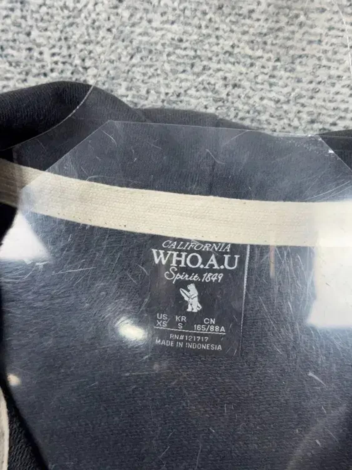 후아유 자수 로고 Y2K 블랙 후드 집업 S 상품이미지6