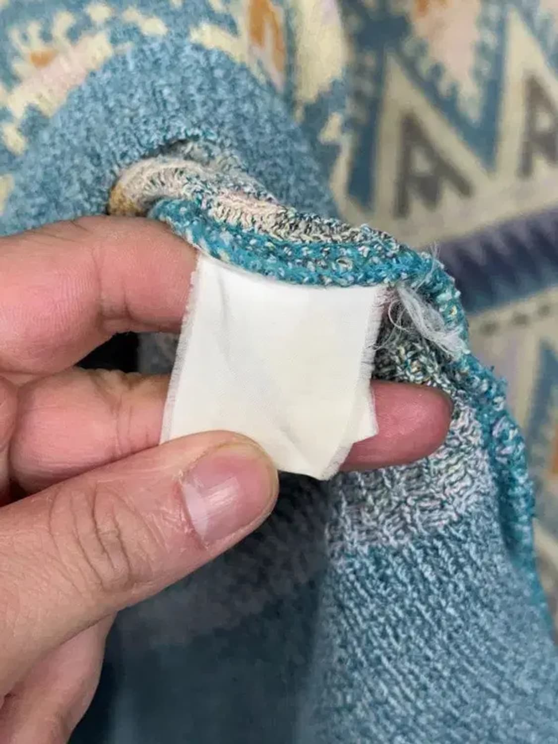 더 헌트 베이지 아가일 패턴 빈티지 니트 L 상품이미지8