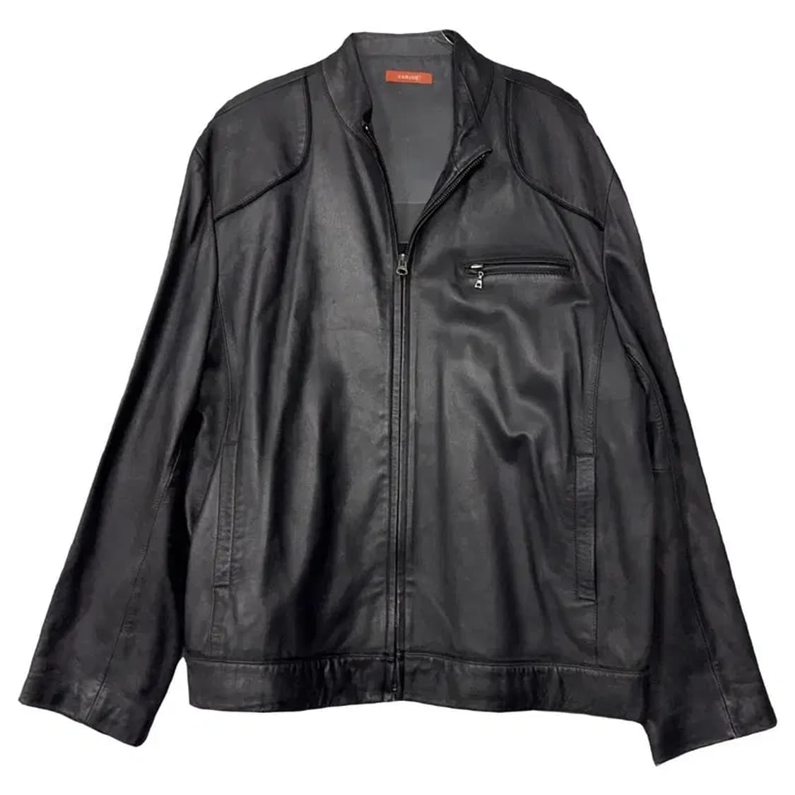 CARUSO 클래식 램스킨 블랙 양가죽 자켓 XL 상품이미지1