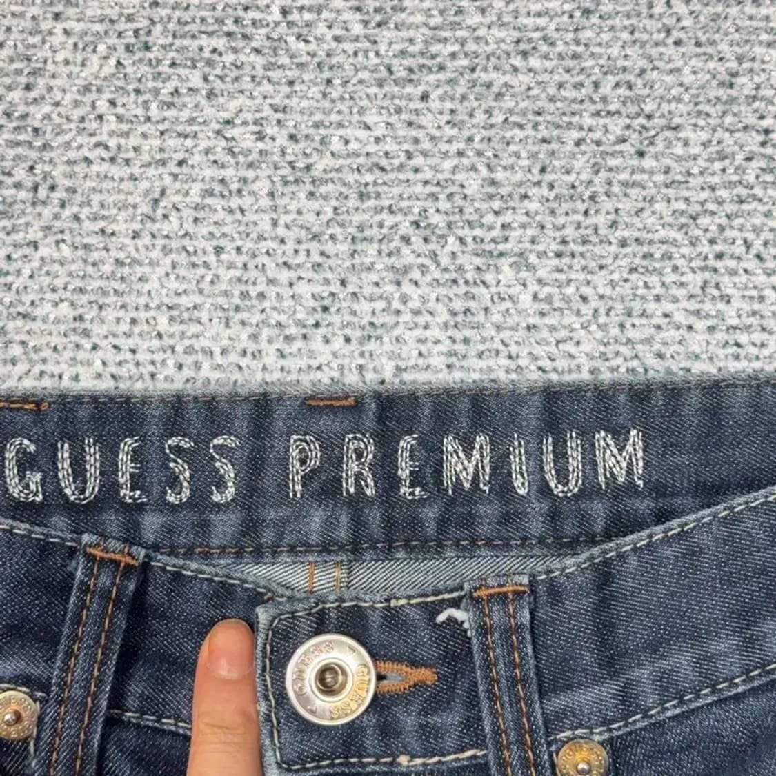 게스 실버로고 데님팬츠 29 상품이미지2