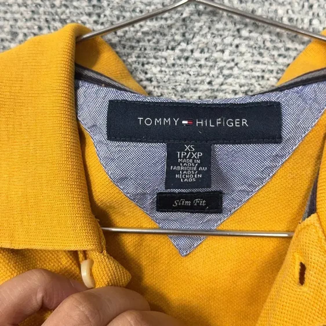 타미힐피거 옐로우 반팔 카라티 XS 상품이미지5