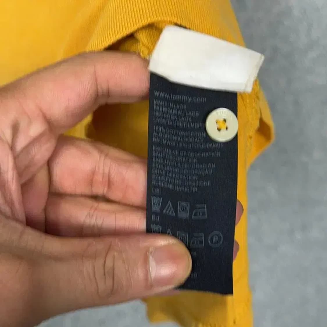 타미힐피거 옐로우 반팔 카라티 XS 상품이미지6