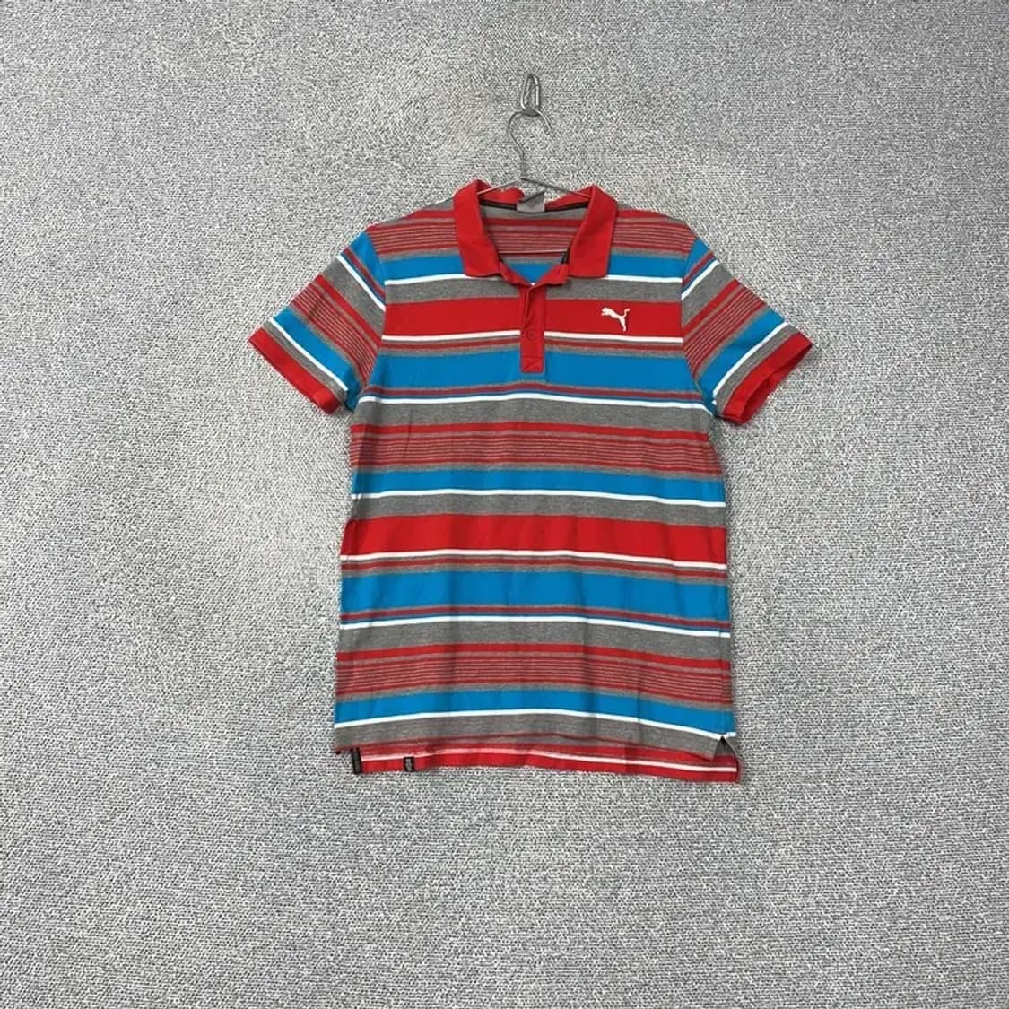 푸마 로고 스트라이프 반팔 카라티 XL 상품이미지1