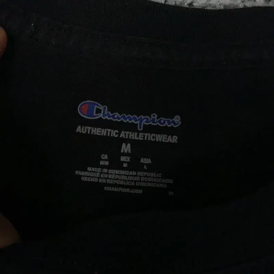 챔피온 블랙 로고 반팔티 M 상품이미지3