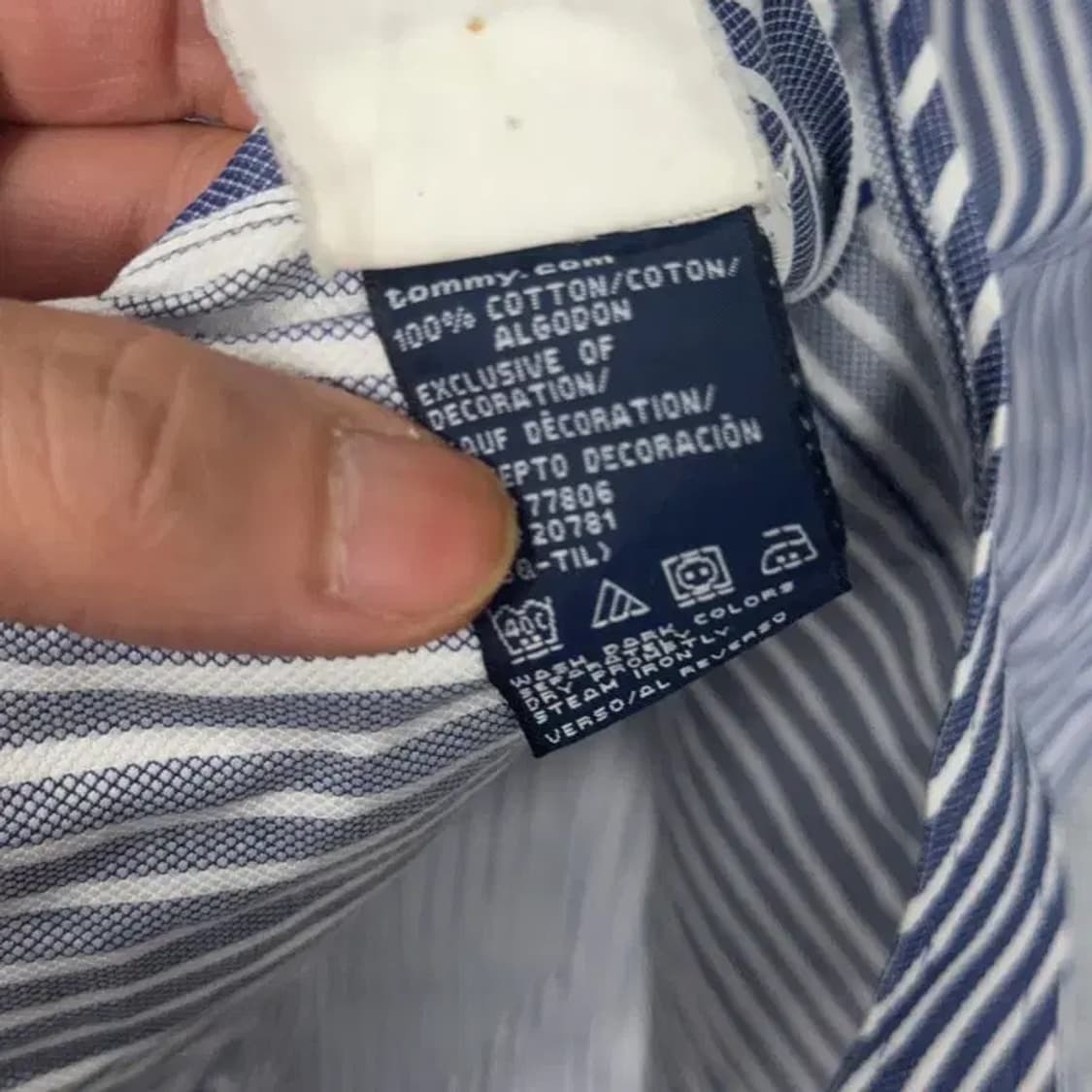 타미힐피거 빈티지 자수로고 셔츠 M 상품이미지5