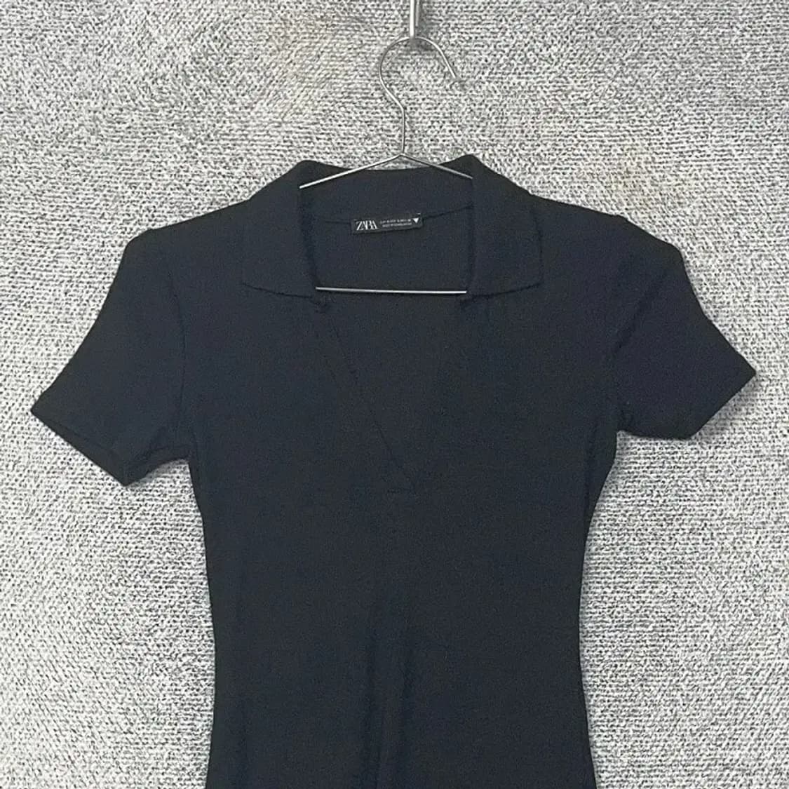 자라 골지 브이넥 카라 원피스 S 상품이미지3