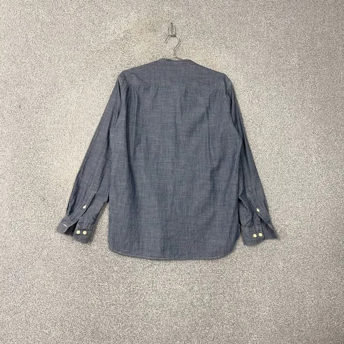 유니클로 데님컬러 차이나넥 셔츠 M 상품이미지2