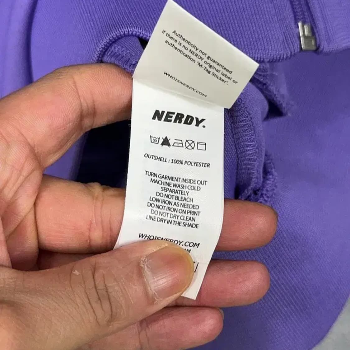 널디 퍼플 트랙탑 집업 져지 M 상품이미지4