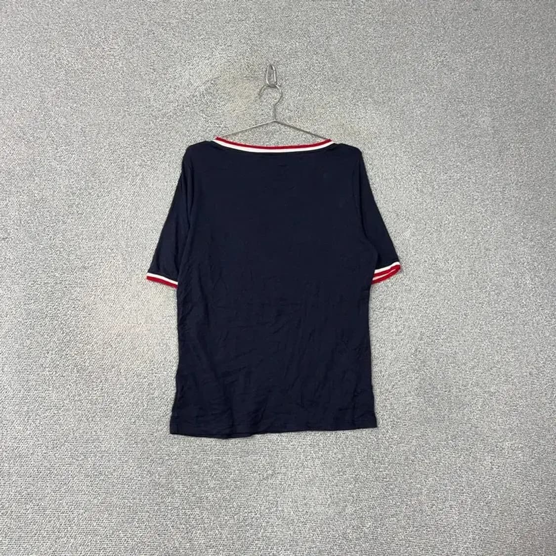 타미힐피거 네이비 코튼 링거티 반팔티 L 상품이미지2