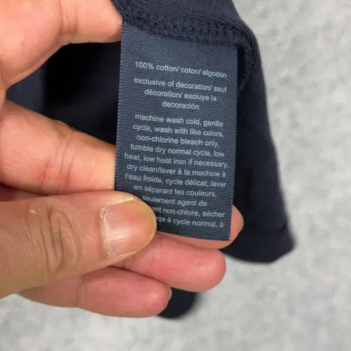 타미힐피거 네이비 코튼 링거티 반팔티 L 상품이미지4